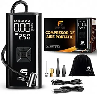 Inflador Ruedas Coche 30L/Min, Compresor Aire Portátil 150 PSI/10,3 Ba