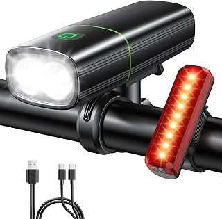 Mohard 1200LM Kit Luz Bicicleta con 2 Leds de Alta Luminosidad, 3+5 Mo
