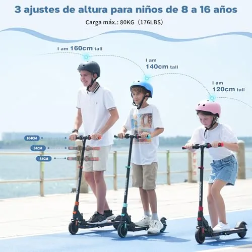 RCB R15 Patinete eléctrico Niños (8-12-16 años) - Máx.20 Km/