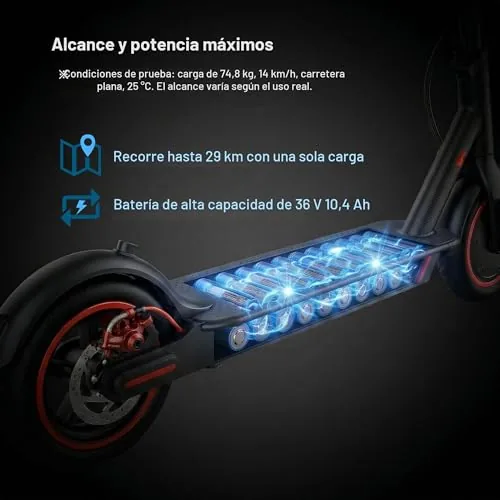 Patinete eléctrico, patinete eléctrico plegable para adultos