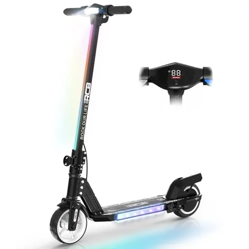 RCB R12 Patinete Eléctrico Niños para 6-12 años, hasta 15 km/h y 10 km, 6.5" Ple