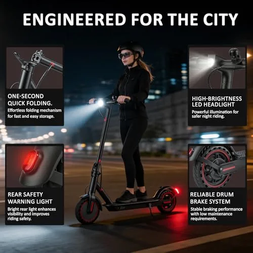 Patinete Eléctrico Plegable para Adultos con autonomía de 25