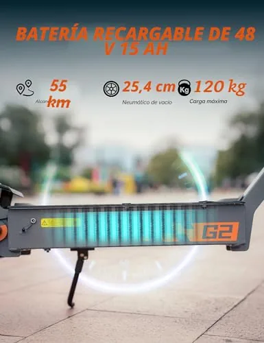 Kukirin G2 E Scooter, Patinete eléctrico, 48V 15Ah, Autonomí