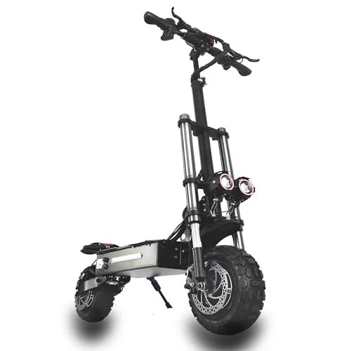 HWWH Patinete Electrico Adulto Potente Plegable Scooter Eléctrico Todoterreno Du