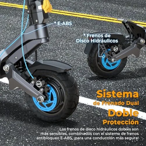 Patinete Eléctrico Adultos Ausom DT2 Pro, Batería 23,4 Ah 52