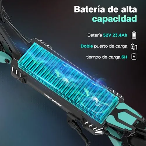HITWAY H11 Patinete Eléctrico Adultos Doble Motor 2×1600W, M
