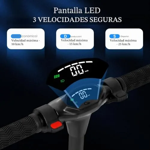 Patinete eléctrico para niños, plegable y de altura ajustabl