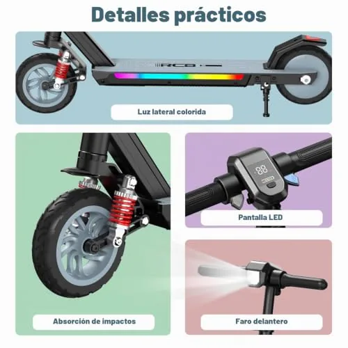 RCB R12 MAX Patinete Eléctrico Niños para 6-12 años, hasta 1