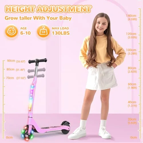 SISIGAD Patinete Electrico para Niño de 6 a 10 años, Scooter