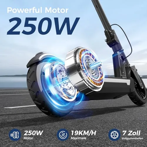 Patinete eléctrico para niños con música y luz, motor de 250
