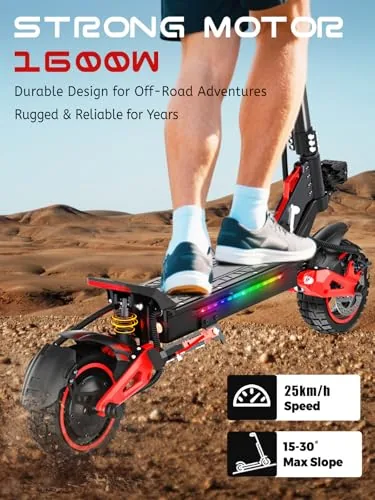 1600W Patinete Eléctrico Adultos Plegable Autonom 45-55KM,48