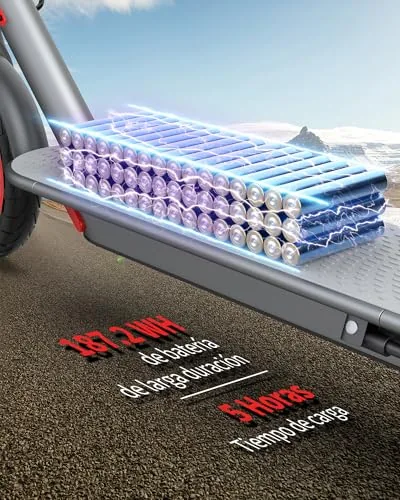 Patinete Eléctrico Adultos, Scooter Electrico Plegable,Rueda