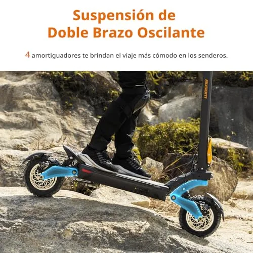 Patinete Eléctrico Ausom F1 MAX, Doble Motor, Batería 20,8 A