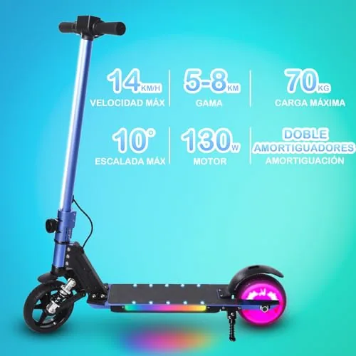 Patinete Eléctrico para niños,Plegable Niños 6 a 12años,Pati
