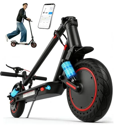 Patinete Eléctrico, 30 km Autonomía, Batería 36V 10.4Ah, Doble Freno de Disco + 