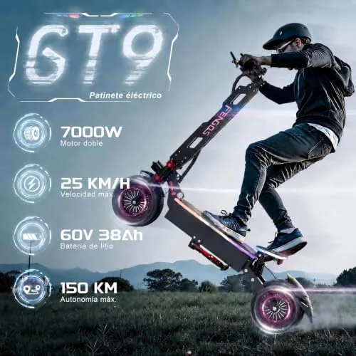 Patinete Eléctrico Todoterreno para Adultos, Doble Motor 2×3