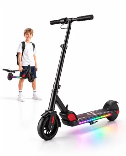 Caroma Patinete eléctrico para niños de 6 a 12 años, Motor de 150 W hasta 16 km/