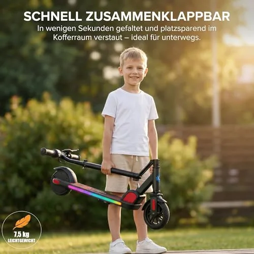 Caroma Patinete eléctrico para niños de 6 a 12 años, Motor d