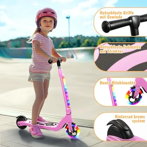 Patinete TST para niños de 6 a 10 años, patinete eléctrico d