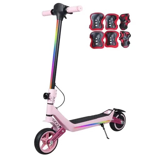 Patinete eléctrico Plegable para niños de 6 a 14 años, Patinete eléctrico Plegab