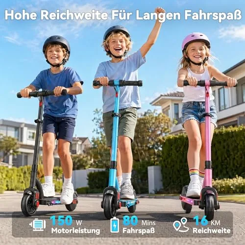 Caroma - Patinete eléctrico para niños de 6 a 12 años, con M