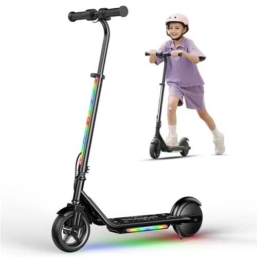 iScooter Scooter eléctrico para niños de 6 a 12 años, motor 150 W, 8/13/19 km/h,
