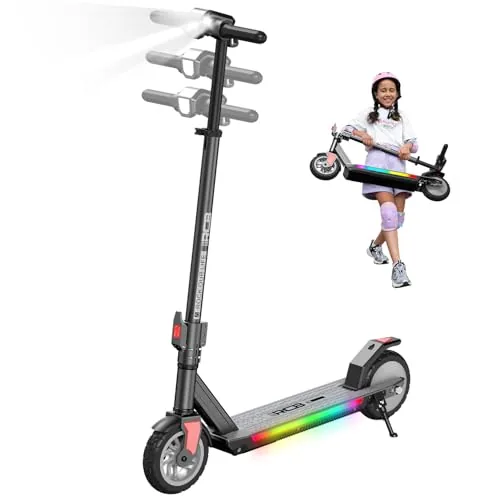 RCB R12 Pro Patinete Eléctrico Niños para 6-12 años, hasta 16km/h y 15km, 3-Altu