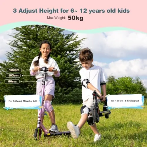 RCB R12 Pro Patinete Eléctrico Niños para 6-12 años, hasta 1