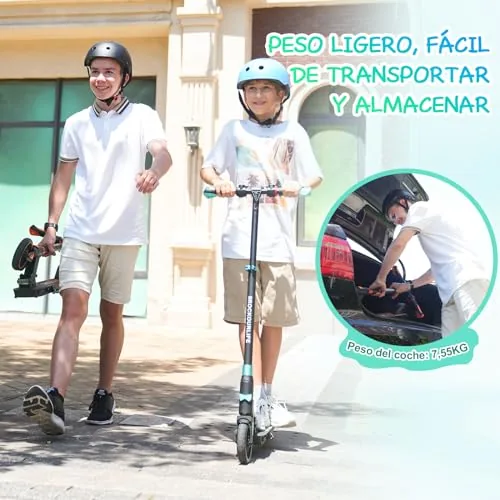 RCB TECH Patinete Eléctrico Niños (8-12-16 años) - Patinete