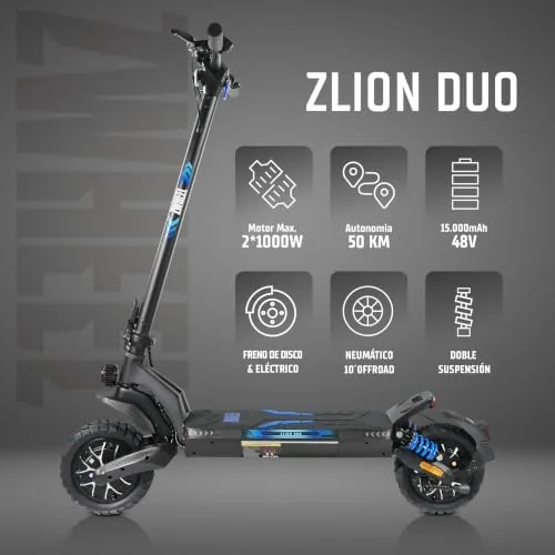 ZWHEEL ZLION | Patinete Eléctrico Adultos Homologado con Tal