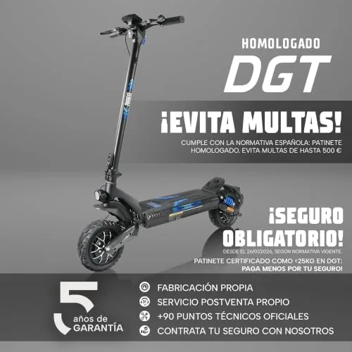 ZWHEEL ZLION | Patinete Eléctrico Adultos Homologado con Tal