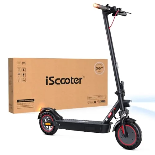 iScooter Homologado DGT Patinete Electrico Adultos, 500W Motor, 6/15/25 KM/H, Au