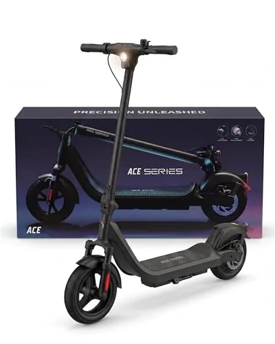 Patinete Eléctrico para Adultos, Scooter Eléctrico Plegable con Ruedas 10", Moto
