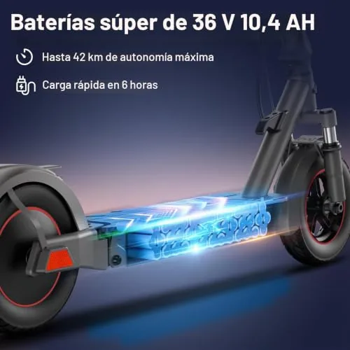 SISIGAD Patinete Eléctrico 10 Pulgadas Scooter Eléctrico Adu