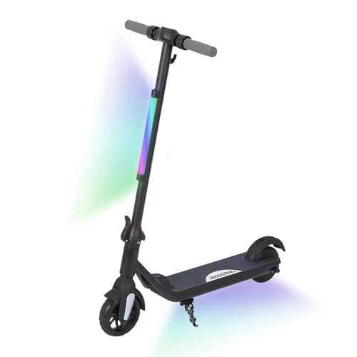 Patinete eléctrico para niños de 6 a 12 años, con Luces de neón LED y Pantalla, 