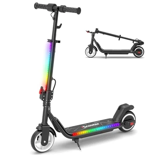 iScooter IK3MAX - Patinete eléctrico Infantil de 6,5 Pulgadas, Plegable, para 8-
