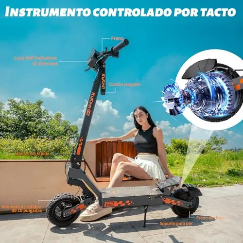 Patinete Eléctrico para Adulto Homologado DGT, Autonomía 58