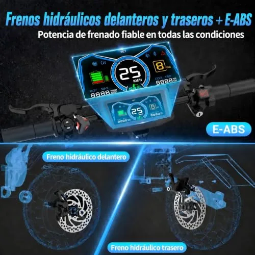Patinete Eléctrico Todoterreno para Adultos, Scooter Eléctri