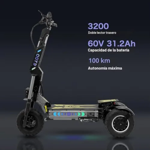 Rayi T30 - Patinete eléctrico para adulto, potente, batería