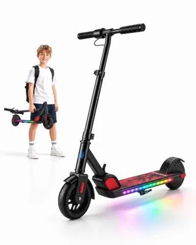 Caroma - Patinete eléctrico para niños de 6 a 12 años, Motor 150 W hasta 16 km/h