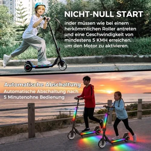 iScooter Patinete eléctrico para niños con música y luz para