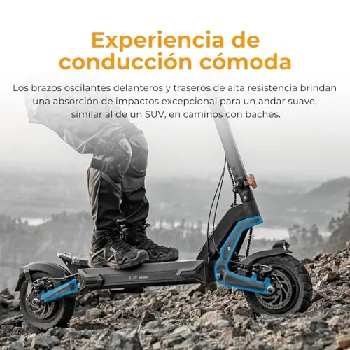 Patinete Eléctrico, Ausom L2 MAX Doble Motor, Autonomía 90KM