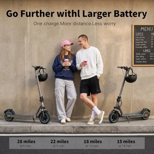 QnQ - Patinete eléctrico para adulto, ultra ligero, duración