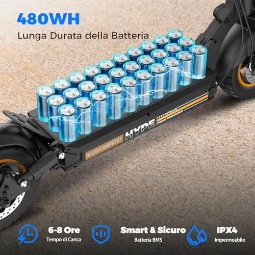W9 - Patinete eléctrico todoterreno de 500 W, 6/10/15/25 km/